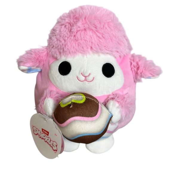 Snackles Easter Anna The Lamb Egg 8" Pink Plush Soft Cute Collectable New - Picture 2 of 4
